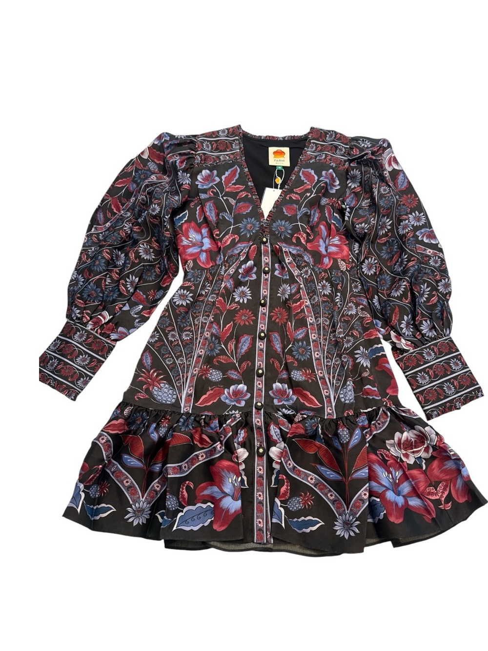 FARM Rio Marcelle Long Sleeved Mini Dress - Picture 7 of 12